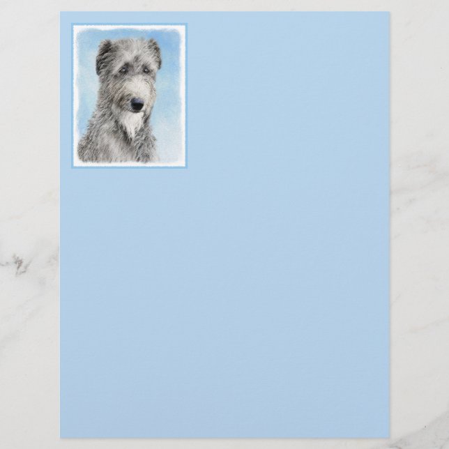 Scottish Deerhound Painting - Niedlich Original Do (Vorderseite)