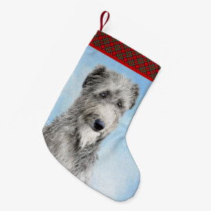 Scottish Deerhound Painting - Niedlich Original Do Kleiner Weihnachtsstrumpf