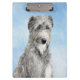 Scottish Deerhound Painting - Niedlich Original Do Klemmbrett