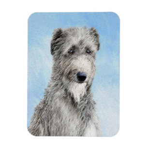Scottish Deerhound Painting - Niedlich Original Do Magnet