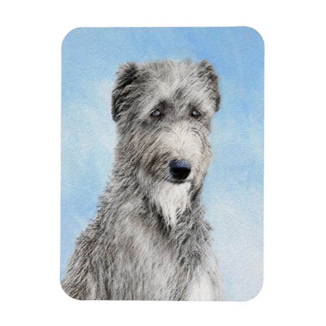 Scottish Deerhound Painting - Niedlich Original Do Magnet (Vertikal)