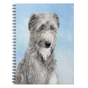 Scottish Deerhound Painting - Niedlich Original Do Notizblock
