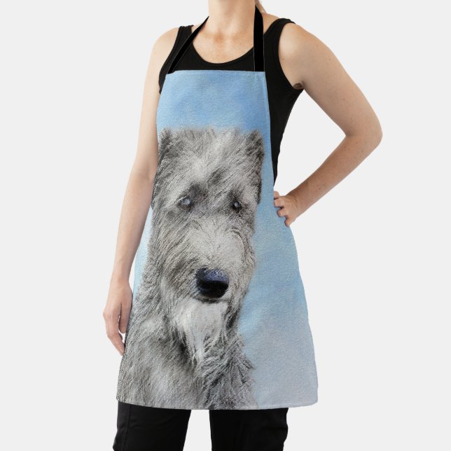 Scottish Deerhound Painting - Niedlich Original Do Schürze (InSitu)