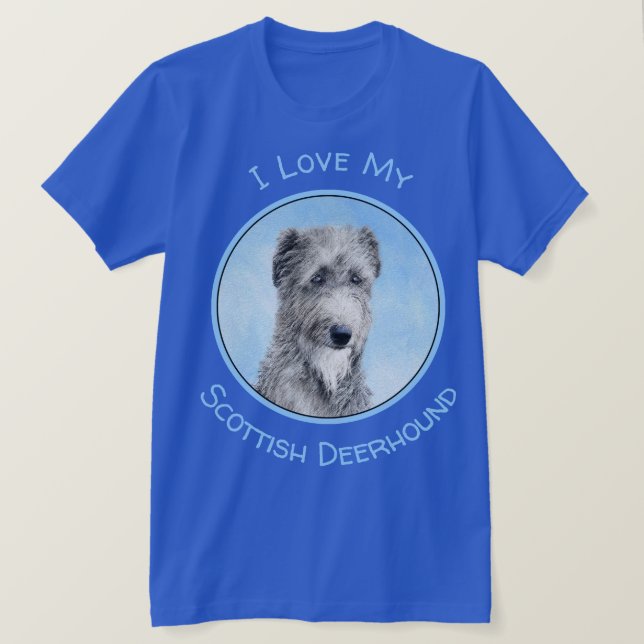 Scottish Deerhound Painting - Niedlich Original Do T-Shirt (Design vorne)