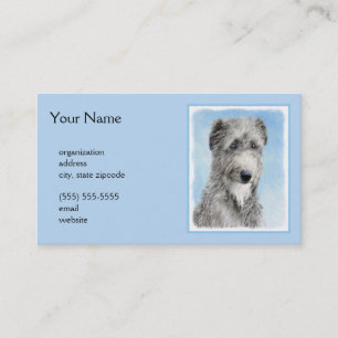 Scottish Deerhound Painting - Niedlich Original Do Visitenkarte