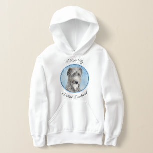 Scottish Deerhound Painting - Original Dog Art Hoodie