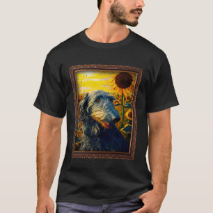 Scottish Deerhound Painting Sunflower Blume Mama W T-Shirt