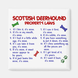SCOTTISH DEERHOUND Property Laws 2 Magnet