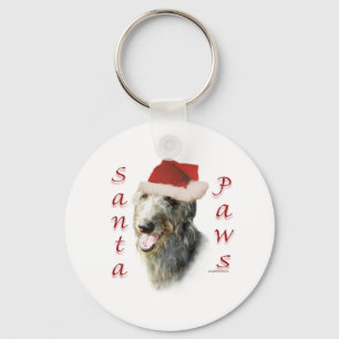 Scottish Deerhound Santa Paws Schlüsselanhänger