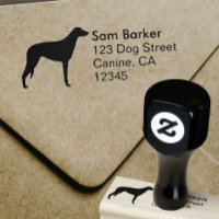 Scottish Deerhound Silhouette Rücksendeadresse