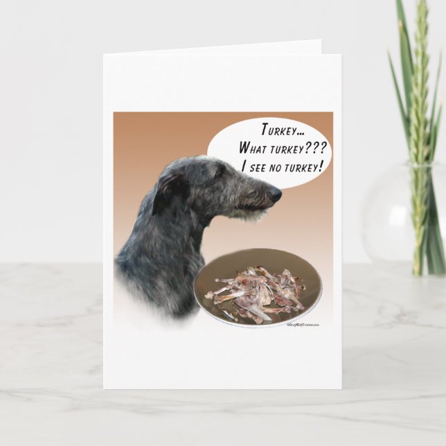 Scottish Deerhound Türkei Feiertagskarte (Vorderseite)