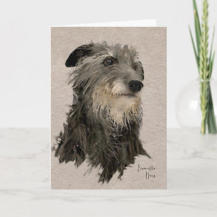 Scottish deerhound Twilight Feiertagskarte