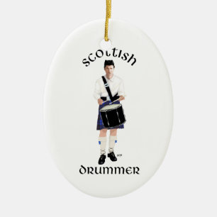 Scottish Drummer - Blue Kilt Keramikornament