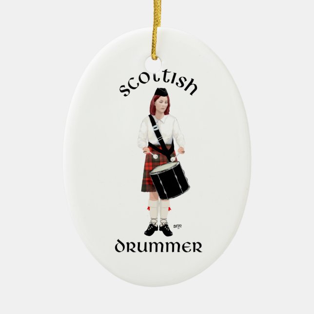 Scottish Drummer - Female Keramikornament (Vorne)