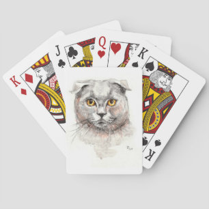 Scottish-Falten-Katze Spielkarten