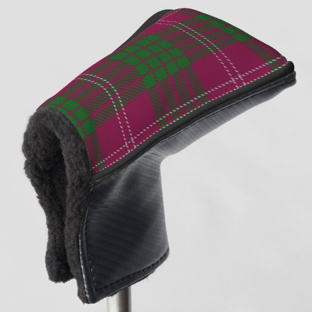 Scottish färbt Clan-CrawfordTartan kariert Golf Headcover (3/4 Vorderseite)