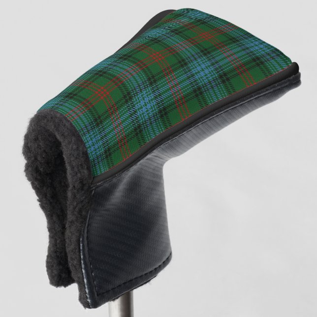 Scottish färbt Clanross-JagdTartan kariert Golf Headcover (3/4 Vorderseite)