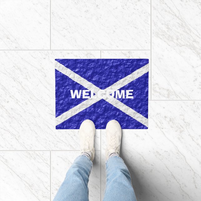 Scottish Flag Design Fußmatte (Indoor)
