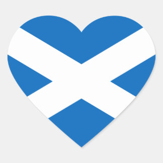 Scottish Flag Heart Sticker