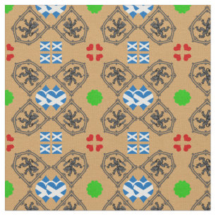 Scottish Flag & Lion Hearts, Scotland mode GLD Stoff