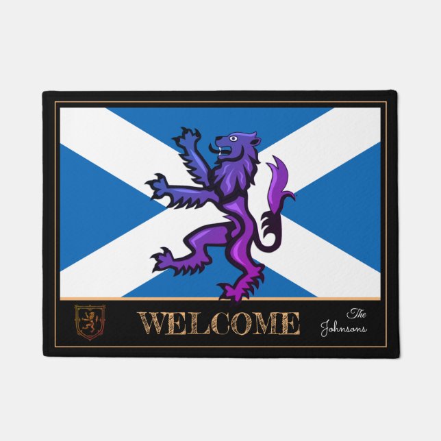 Scottish Flag & Lion, Scotland House Matts /sports Fußmatte (Vorderseite)