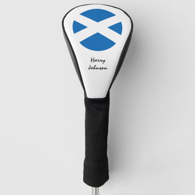 Scottish Flag & Mit Monogramm Golf Clubs Covers Golf Headcover (Vorderseite)