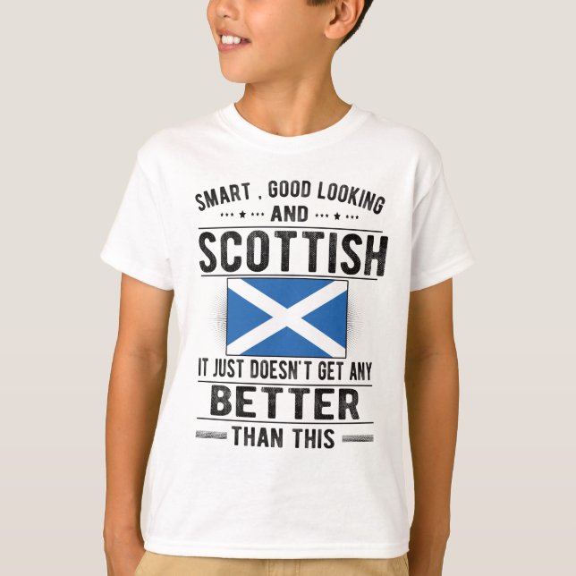Scottish Flag Scotland Heritage Scottish Roots T-Shirt (Vorderseite)