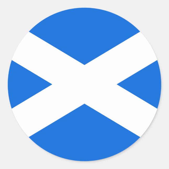 Scottish Flag Stkcnt Runder Aufkleber (Vorderseite)