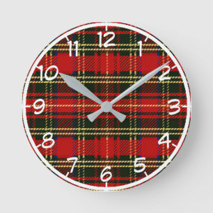 Scottish Flannel Runde Wanduhr