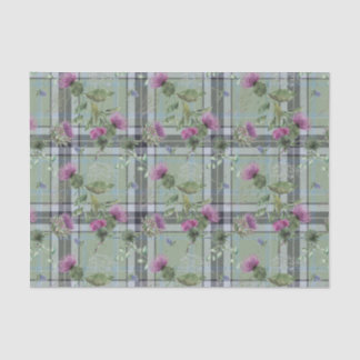 Scottish Floral and Tartan Series Design 15 Seidenpapier