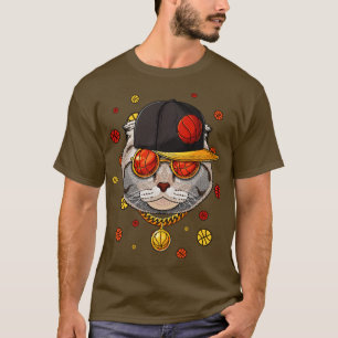 Scottish Fold Basketball Bball Bball Bball Basketb T-Shirt