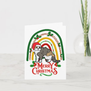 Scottish Fold Cat Merry Christmas Karte