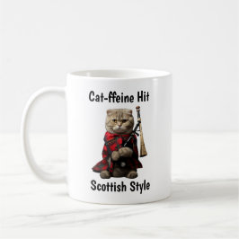 Scottish Fold Cat mit Bagpipe Kaffeetasse