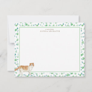 Scottish Fold Cat Personalisiert Stationery Mitteilungskarte