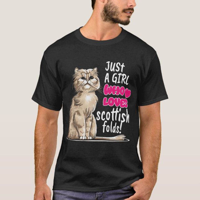 Scottish Fold Cat T-Shirt (Vorderseite)