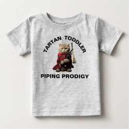 Scottish Fold Cat with Bagpipes Toddler Tshirt
