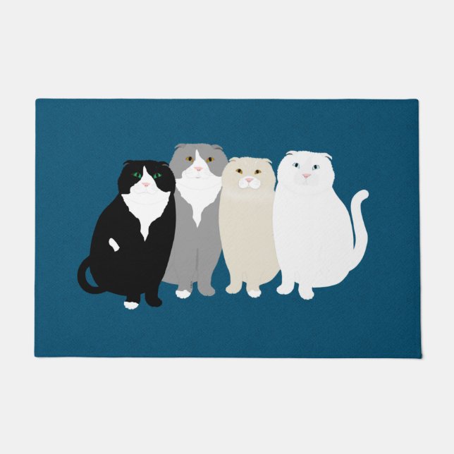 Scottish Fold Cats Doormat Fußmatte (Vorderseite)