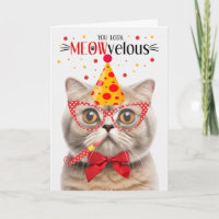 Scottish Fold Cream Cat MEOWvelous Birthday