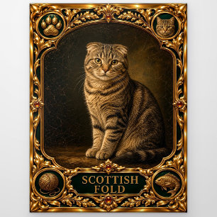 Scottish Fold, Juwelen-Erbstück Kunst Postkarte