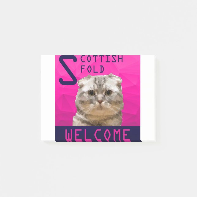 Scottish Fold Post-it Klebezettel (Vorderseite)