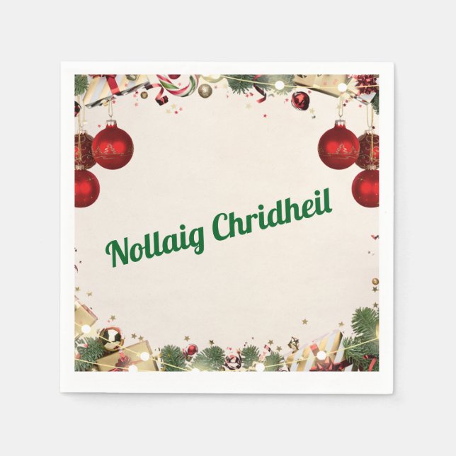 Scottish Gaelic Christmas Napkins Serviette (Vorderseite)