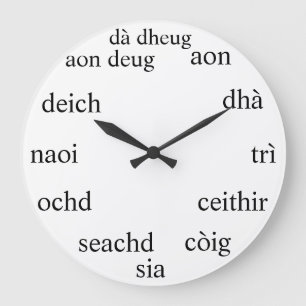 Scottish Gaelic clock Große Wanduhr