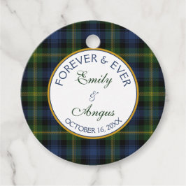 Scottish Gordon Tartan Wedding Save the Date Geschenkanhänger