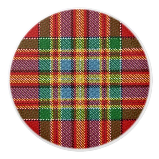 Scottish Grandeur Clan Chattan Tartan Kariert Keramikknauf (Vorderseite)