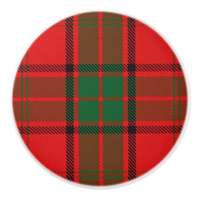 Scottish Grandeur Clan Maxwell Tartan Kariert Keramikknauf (Vorderseite)