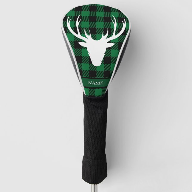 Scottish Green Buffalo Kariert Tartan Golf Headcover (Vorderseite)