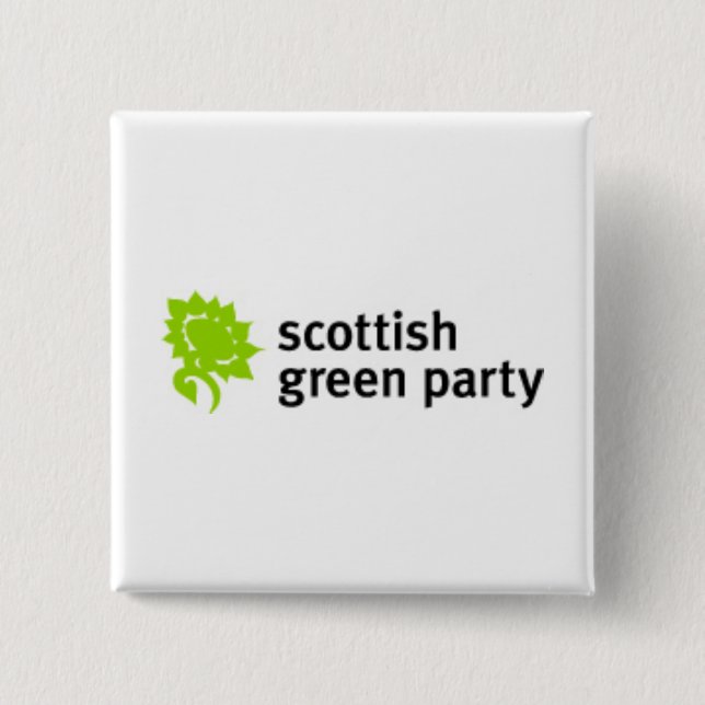 Scottish Green Party Logo Button (Vorderseite)