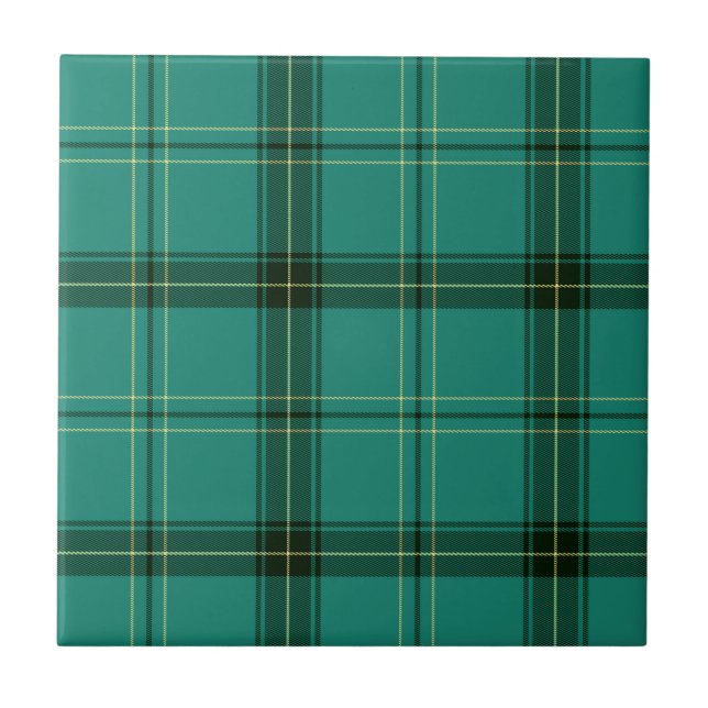Scottish Green Tartan Fliese (Vorderseite)