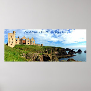 Scottish Hay Clans New Slains Castle Foto Poster
