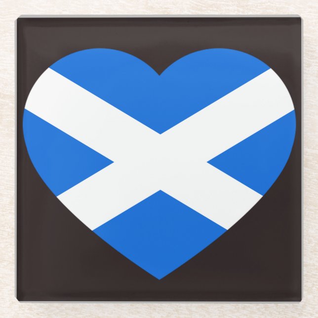Scottish HeartFlag Küste Glasuntersetzer (Vorderseite)
